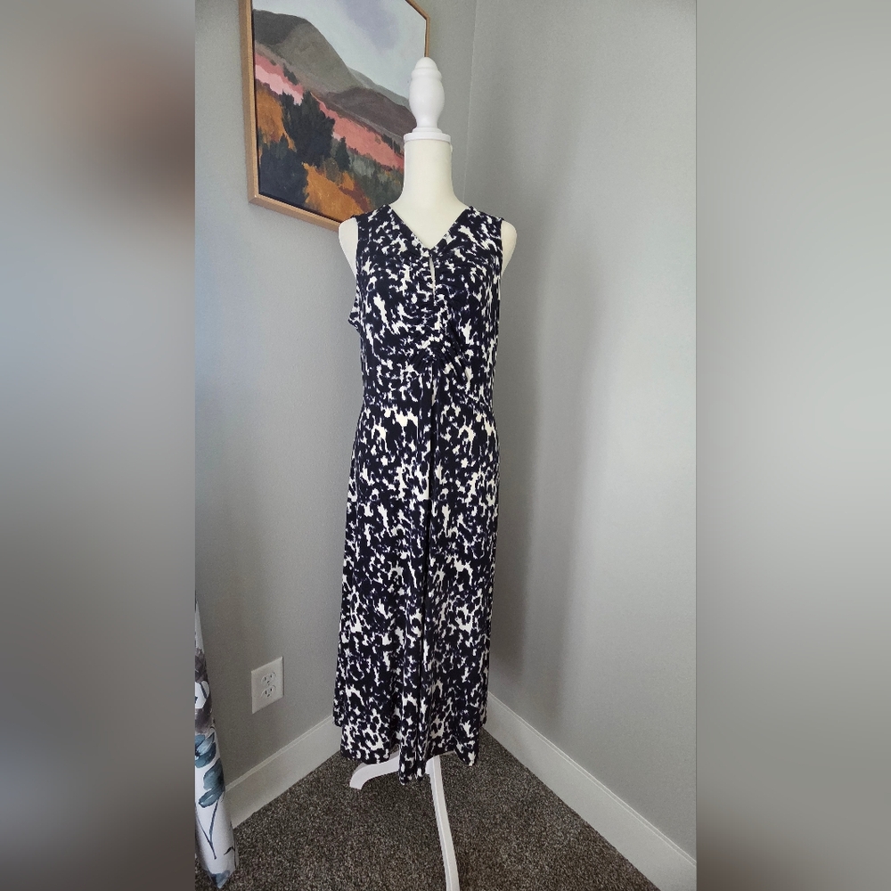 MICHAEL Michael Kors Blue and White Sleeveless Sundress